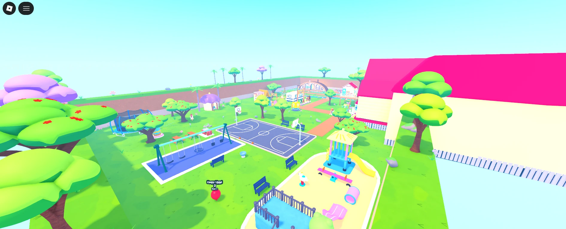 Bluey Roleplay after the rework: a smooth Bluey-style park with swings, a court and a playground
